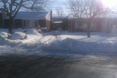Private Driveway Snow Removal Before